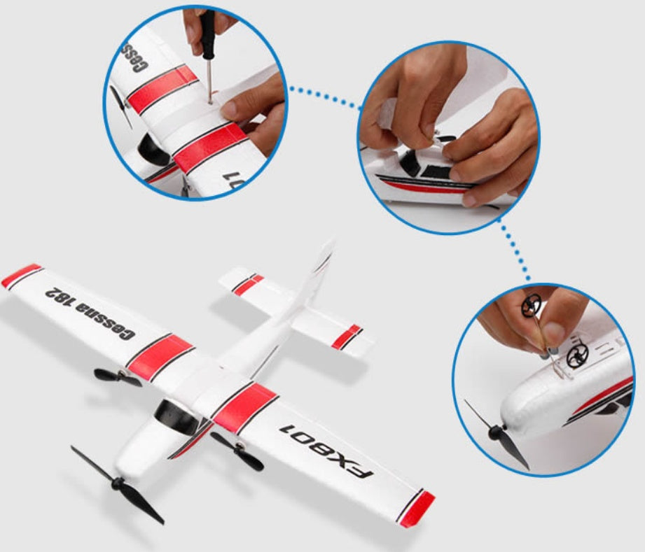 DIY Cessna 182 RC Glider FX801 | Remote Control Plane