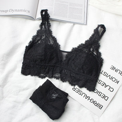 Women's Lace Gathering Bra & Panties Set | ABC Cup Lingerie 5 Colours