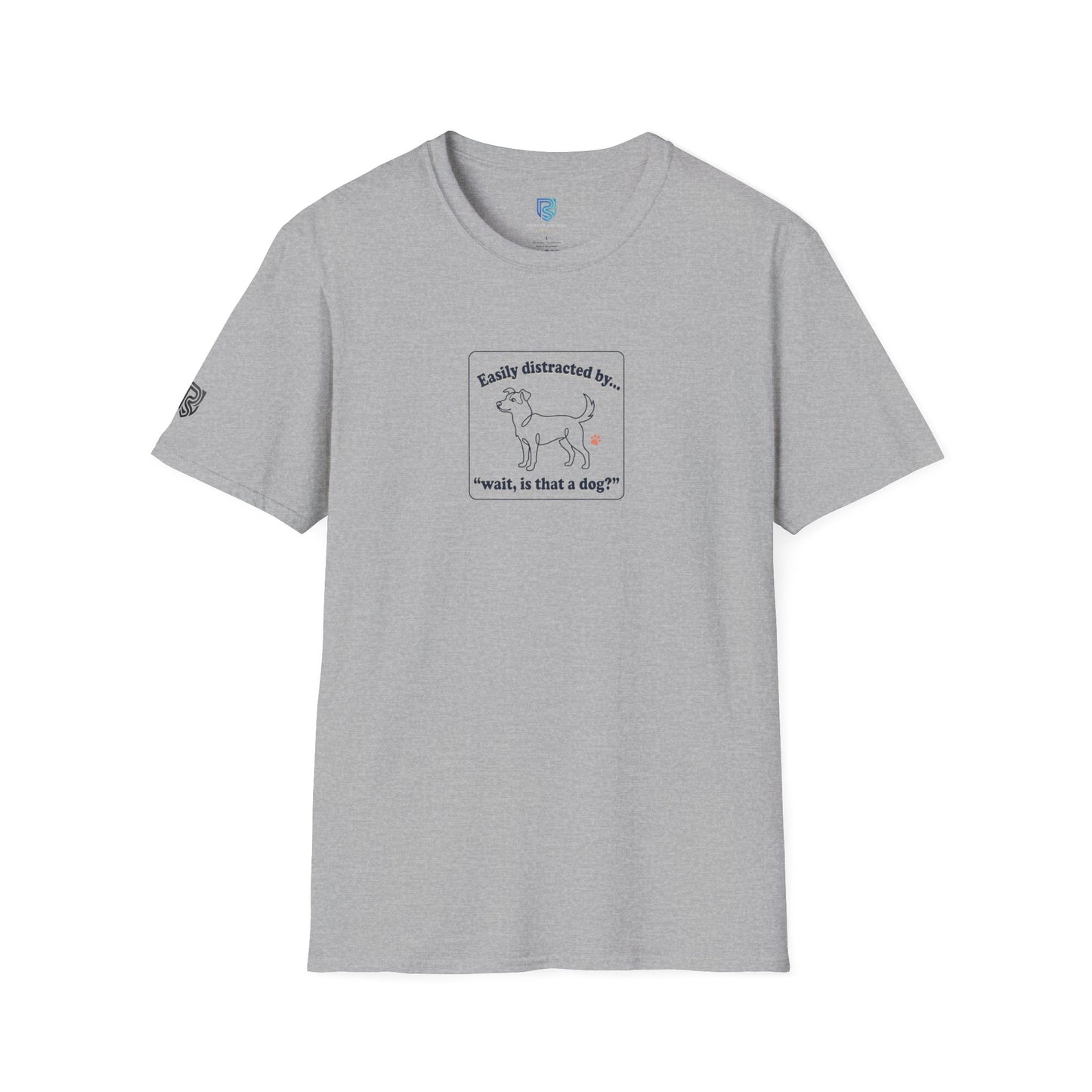 'Easily Distracted By…wait, is that a dog?' Cartoon Dog Graphic Tee