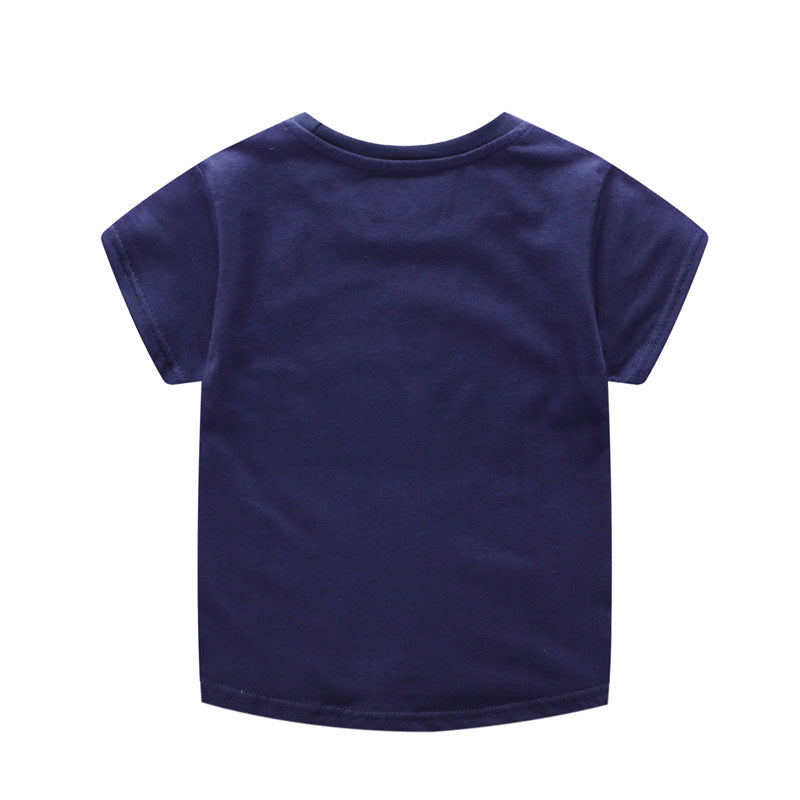 Girls Unicorn Cartoon Cotton Short Sleeve T-Shirt – 2 Designs