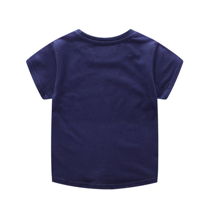 Girls Unicorn Cartoon Cotton Short Sleeve T-Shirt – 2 Designs