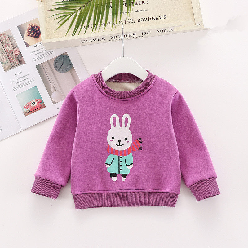 Children's Fleece Animal Print Sweatshirt | Toddler Kids Top
