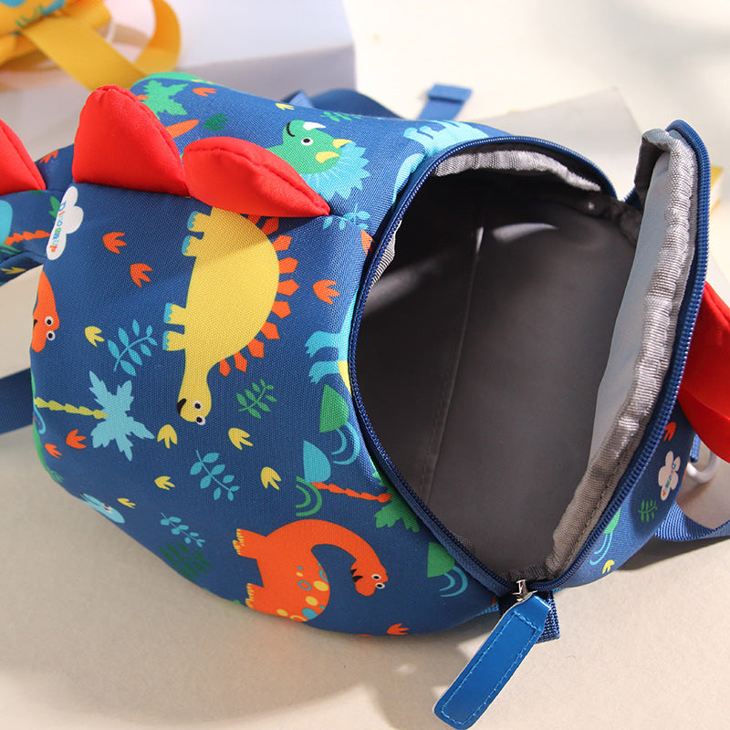 Children's Cartoon Dinosaur Backpack with Anti-Lost Rope Ages 1-6