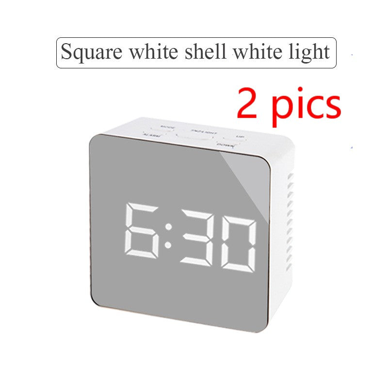 LED Mirror Alarm Clock with Temperature Display