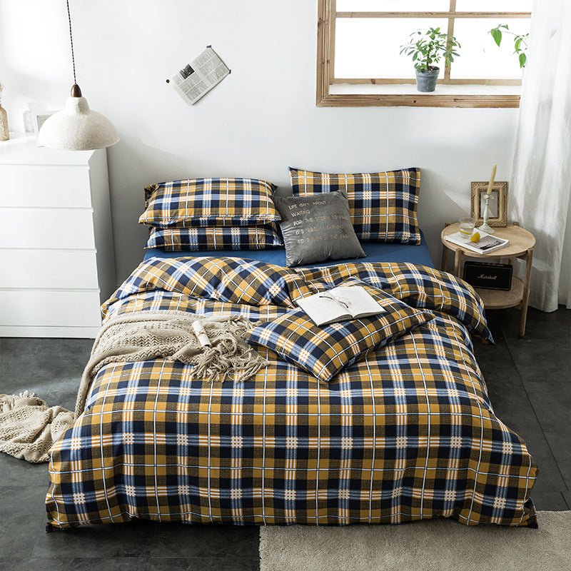 Geometric Quilted Cotton Bedding Set 4 Piece | 15 Designs