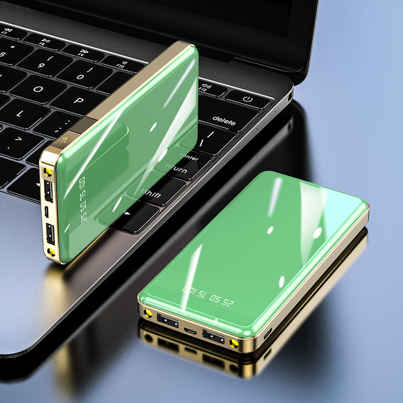 Slim 20,000mAh Power Bank – Mirror Digital Display Portable Charger 5 Colours