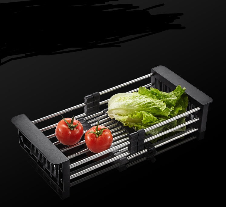 Stainless Steel Sink Drain Rack – Over-Sink Drainer Basket