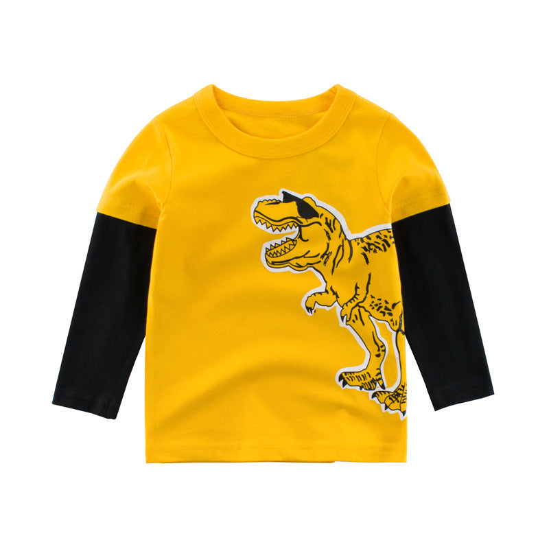 Boys' Cartoon Long Sleeve T-Shirt | Mock Layer
