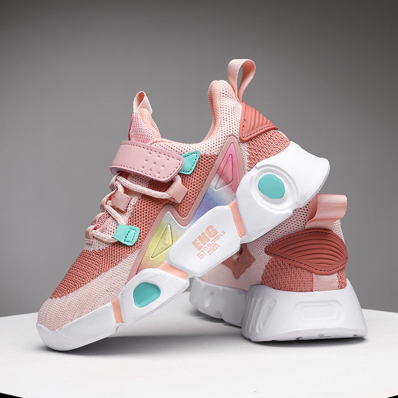 Children's Breathable Sports Trainers | Soft Sole PU Mesh Shoes
