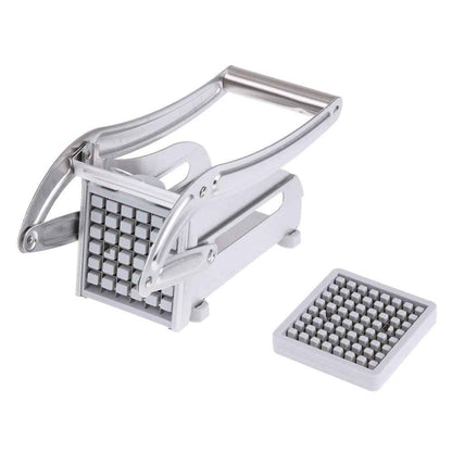 Stainless Steel Potato Cutter & French Fries Slicer – 2-Blade Chopper