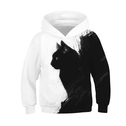 Children's Digital Print Hooded Sweatshirt | Kids Casual Hoodie XS-XL