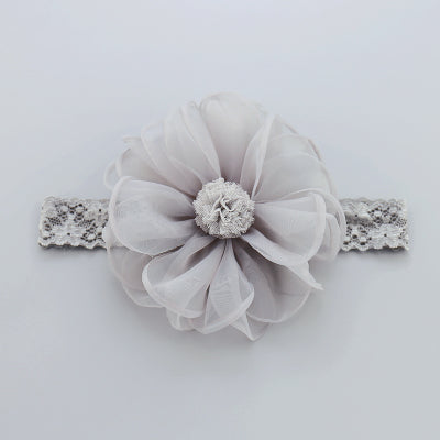 Plaid Fabric Headband for Babies & Girls | Beige, Grey & Pink