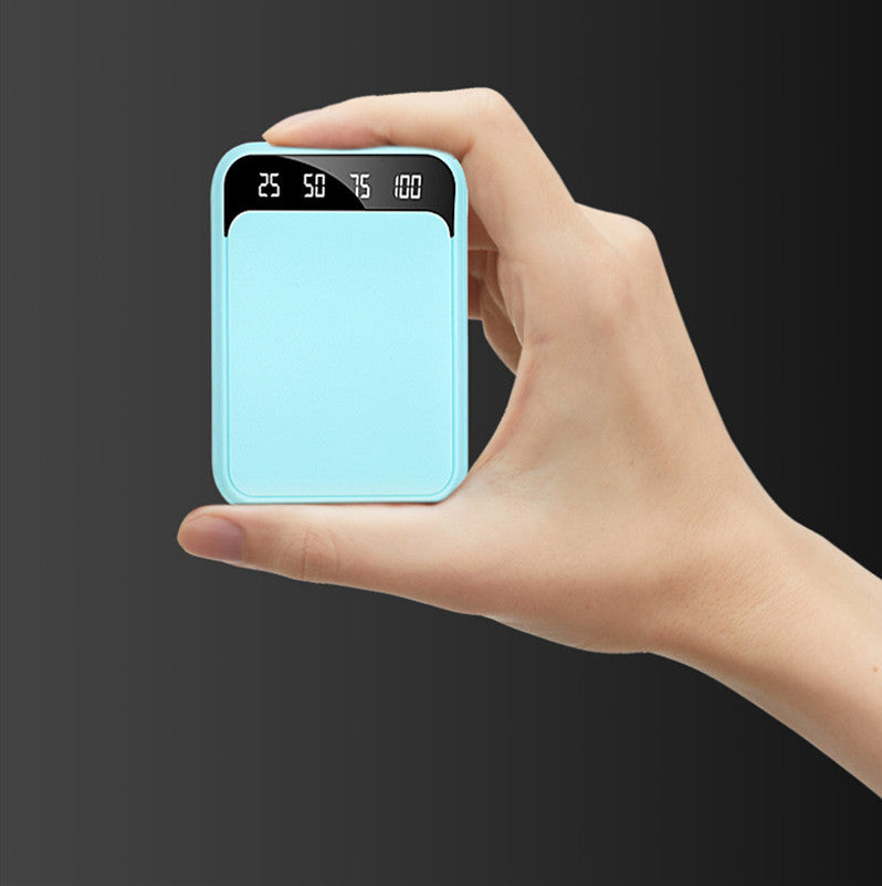 Mirror Finish Power Bank with LCD Display – 10000mAh Pink, White, Blue & Black