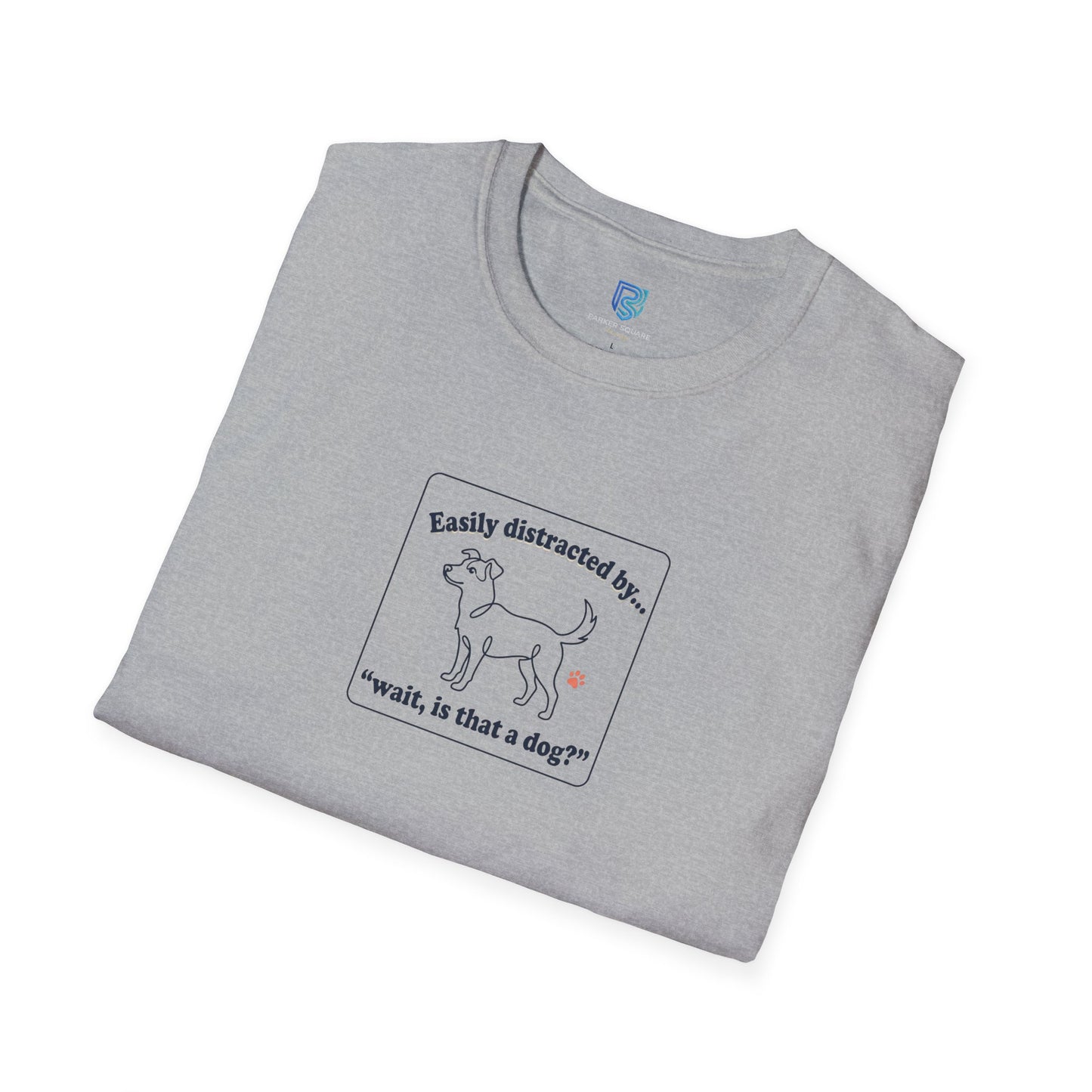 'Easily Distracted By…wait, is that a dog?' Cartoon Dog Graphic Tee