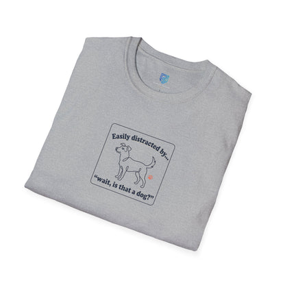 'Easily Distracted By…wait, is that a dog?' Cartoon Dog Graphic Tee