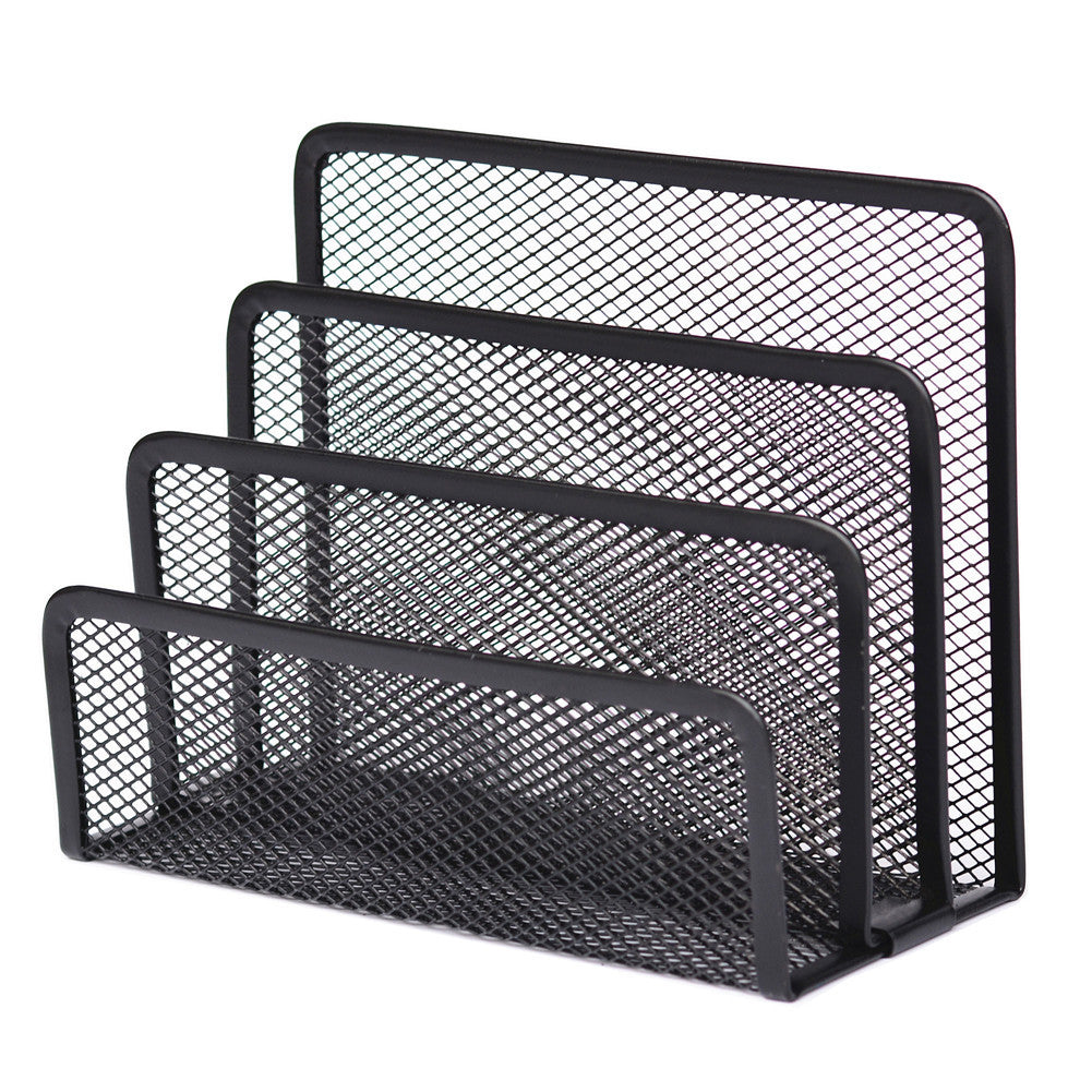 Metal Mesh Desk Organiser | 3-Section | Office & Study Desk Storage
