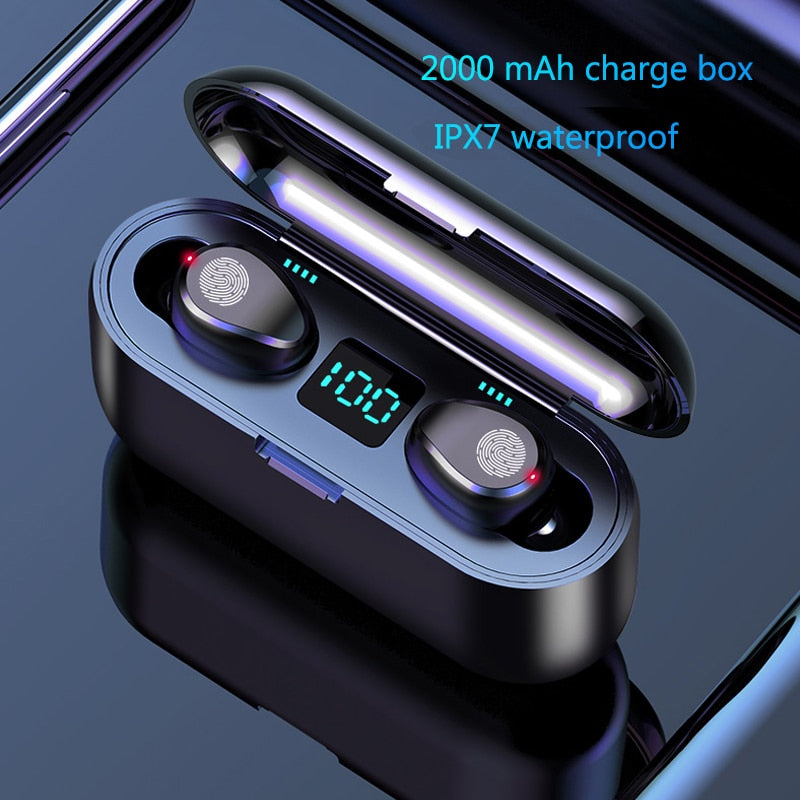 Bluetooth 5.0 Earbuds | Wireless Hands-Free Earphones with LED Display
