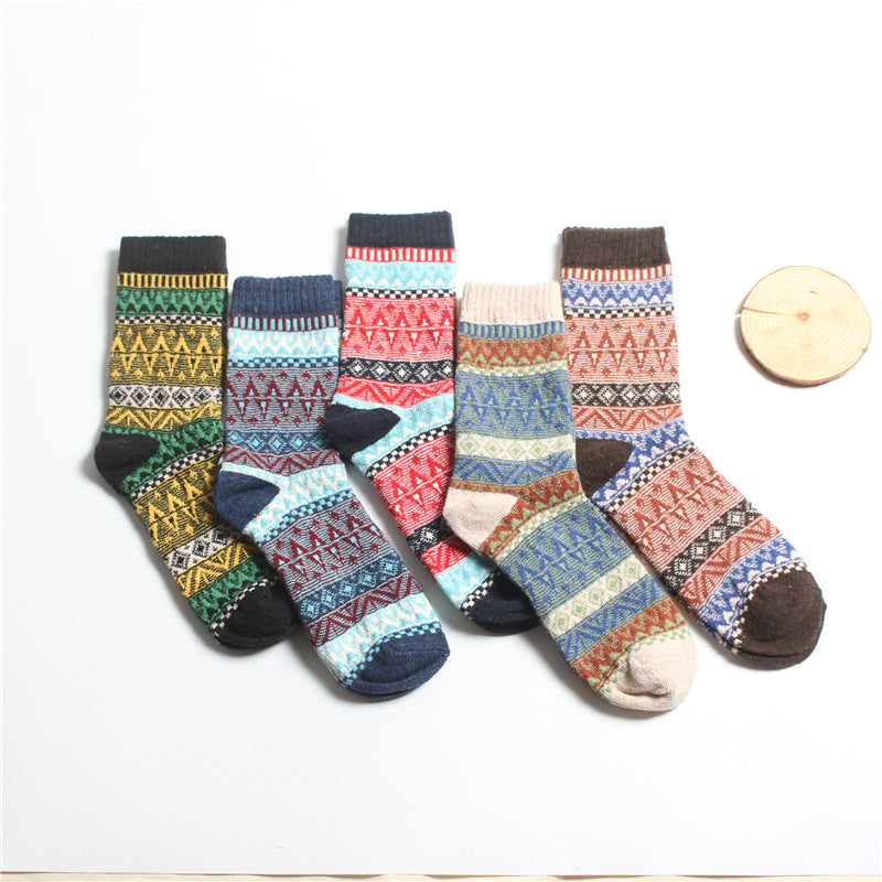 Men’s Rabbit Wool Business Socks 5-Pair Pack – 7 Colour Combos
