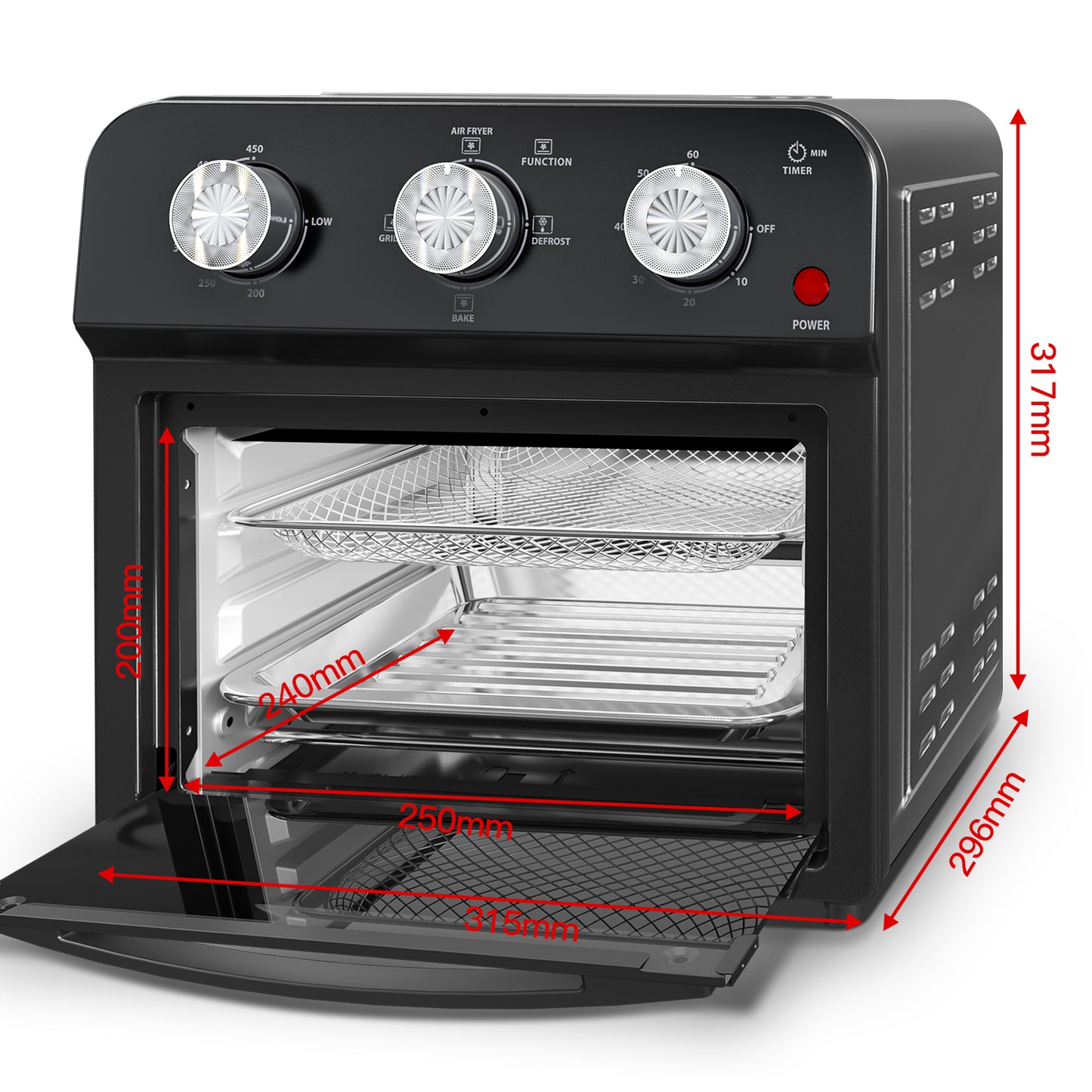 12L Multi-Function Air Fryer – Grill, Bake, Defrost & Air Fry | Family Size