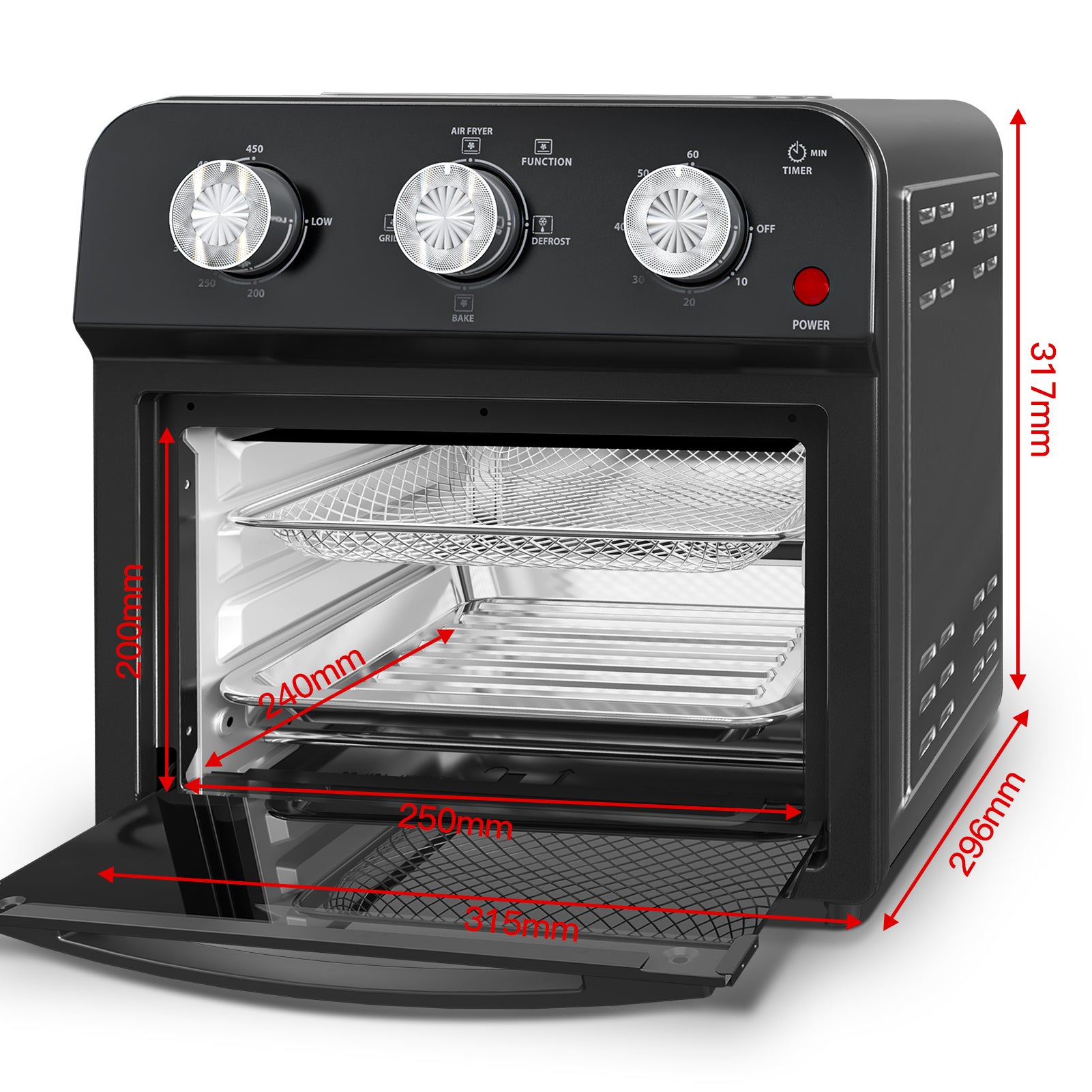 12L Multi-Function Air Fryer – Grill, Bake, Defrost & Air Fry | Family Size