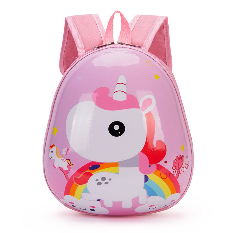Kids' Cartoon Character Shell Backpack – Lightweight Oxford Bag for Ages 3–6