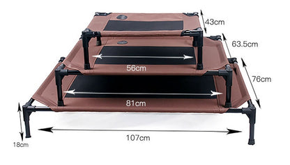 Elevated Pet Camp Bed – Oxford Cloth & Metal Frame | Moisture-Proof | Dogs & Cats | S, M & L