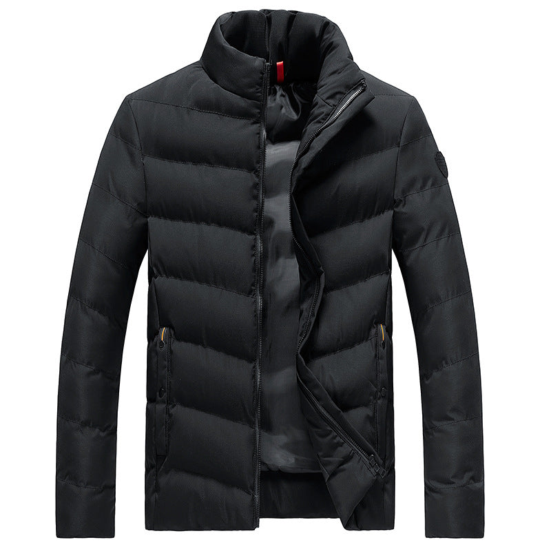 Men's Extra-Thick Cotton-Padded Cardigan Jacket | Plus Size Winter Coat