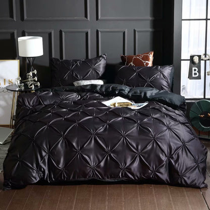 Satin Silk-Effect Duvet Cover Set – Luxury Polyester Bedding