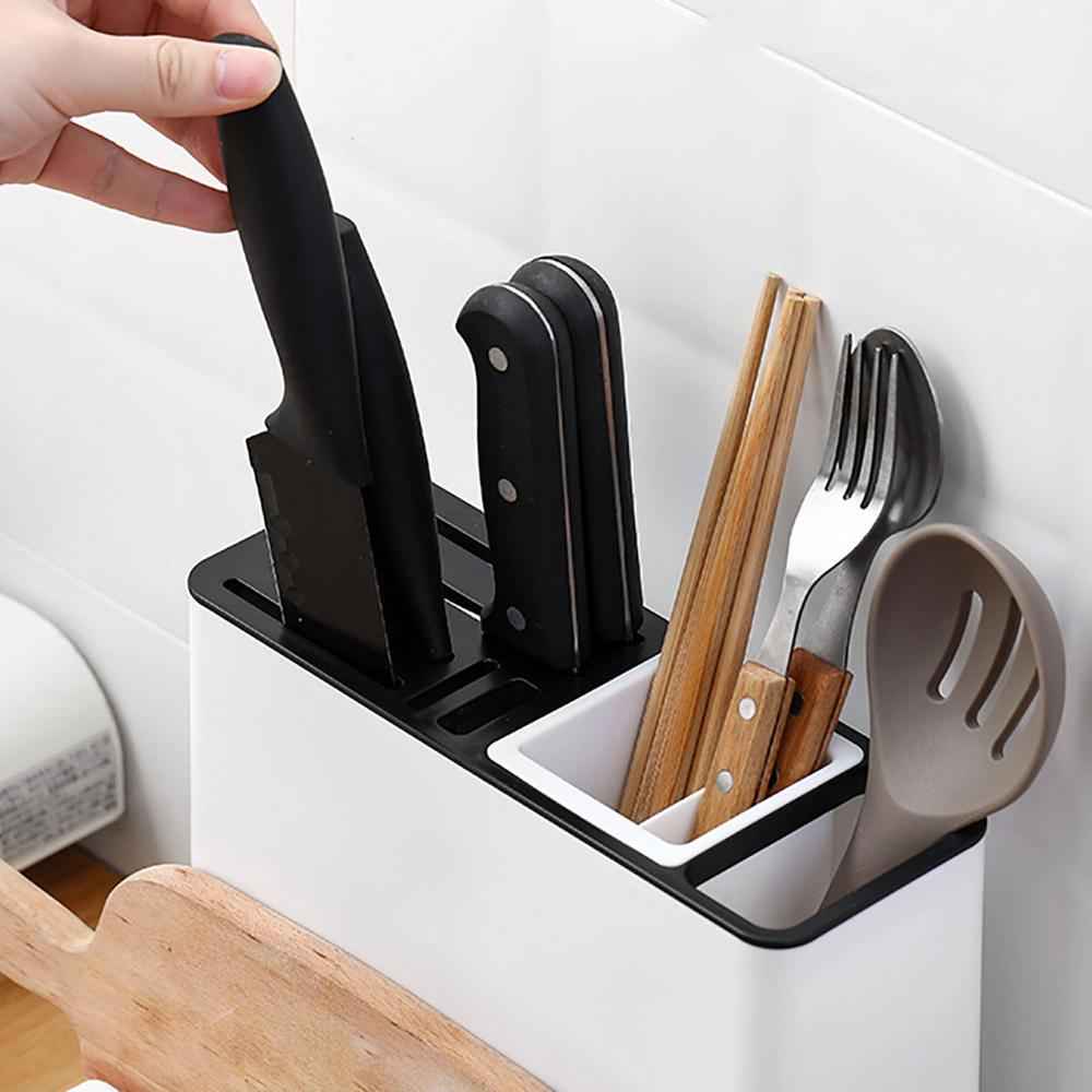 Kitchen Knife & Tableware Storage Rack – Desktop Plastic Organiser for Cutlery & Gadgets