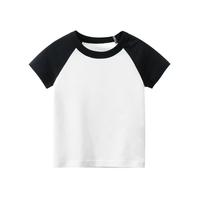 Children's Short Sleeve Solid Colour T-Shirt | 100% Cotton, Unisex