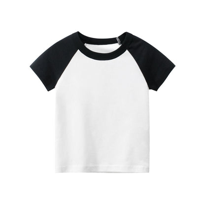 Children's Short Sleeve Solid Colour T-Shirt | 100% Cotton, Unisex