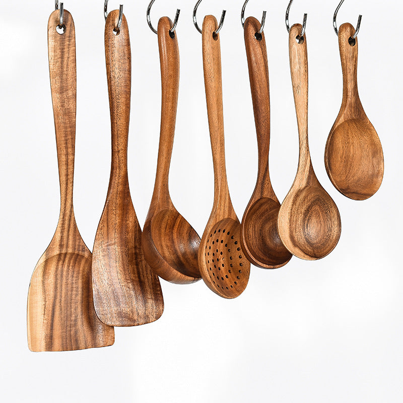 Natural Wood Kitchen Utensil Set | 2, 4, 7 & 8-Piece Sets