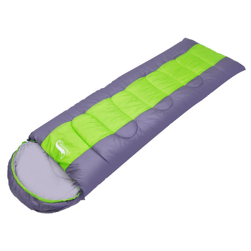 4-Season Camping Sleeping Bag – 210T Polyester Cotton Fill 1kg-1.8kg Green, Blue & Orange