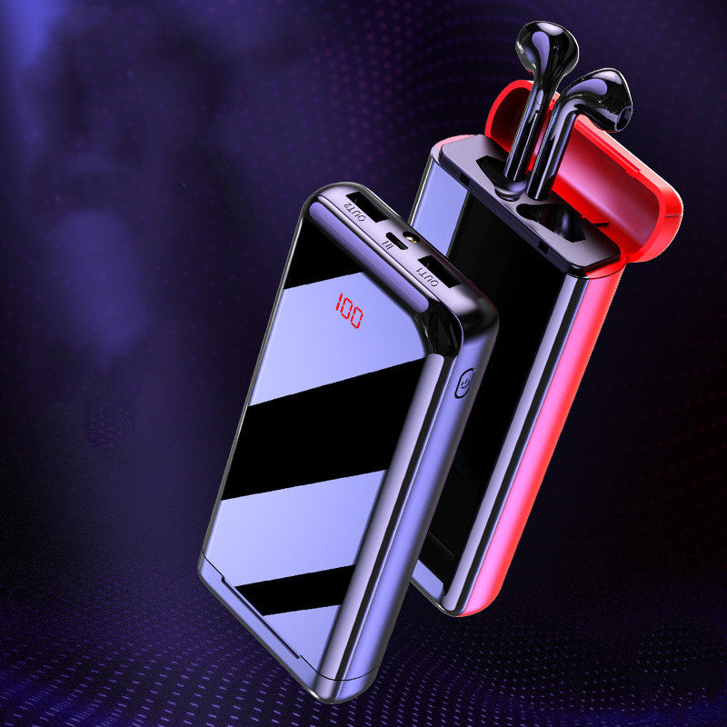 10,000mAh Power Bank with LCD Display – Portable Charger Red & Black