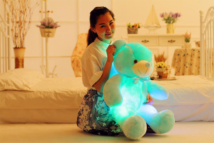 LED Light-Up Teddy Bear Plush Toy - Colour Changing Glow Bear for Kids