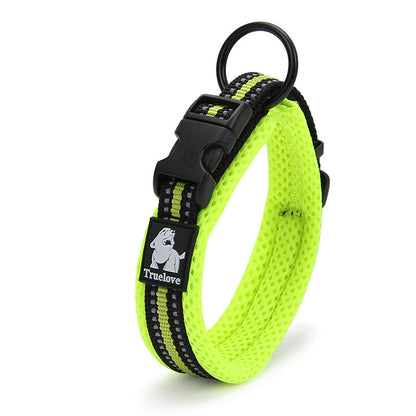 3M Reflective Padded Dog Collar – Soft Mesh Lining | 11 Colours | Sizes XXS–3XL