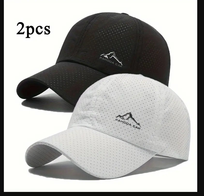 Breathable Hollow Polyester Baseball Cap - Sun Protection Unisex