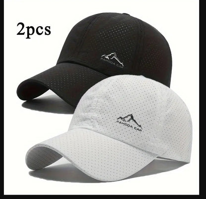 Breathable Hollow Polyester Baseball Cap - Sun Protection Unisex