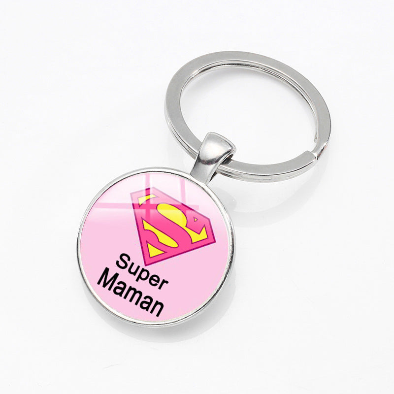Round Glass Dome Sentiment Keychain | 13 Designs