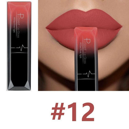 Matte Liquid Lip Gloss – Waterproof Long-Lasting 8ml, 21 Shades