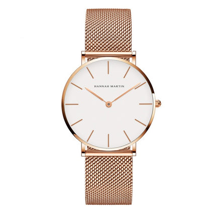 Hannah Martin Ladies Quartz Watch | 36mm Stainless Steel | 30M Waterproof