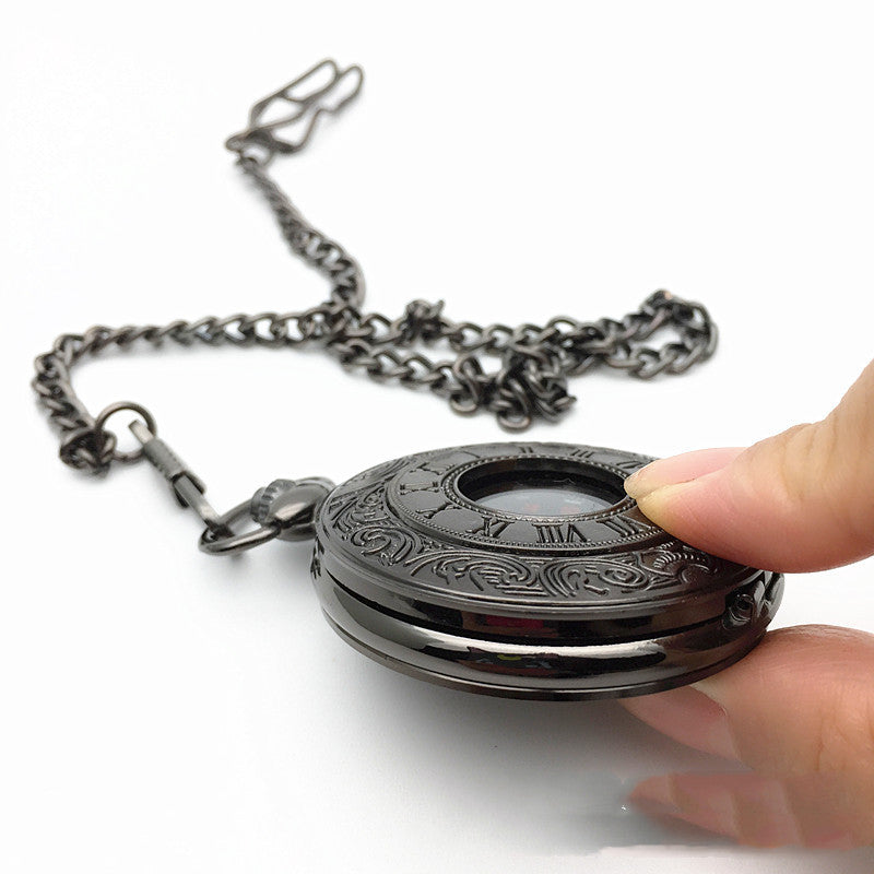 Classic Roman Numeral Dual Display Pocket Watch – World Time