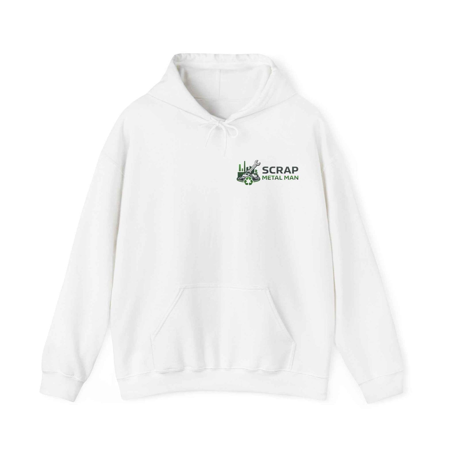 Scrap Metal Man Logo Hoodie – Industrial Style Unisex Sweatshirt