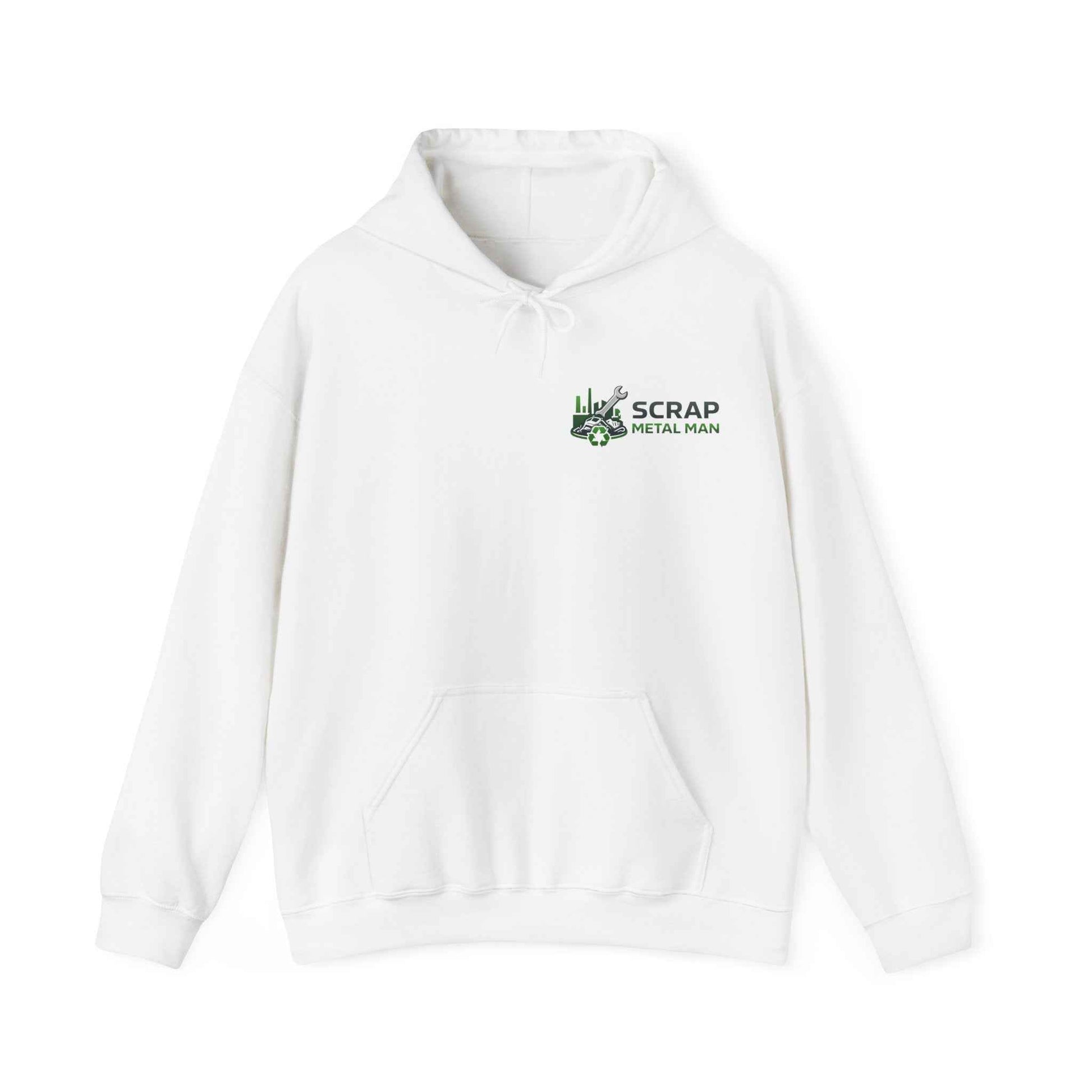 Scrap Metal Man Logo Hoodie – Industrial Style Unisex Sweatshirt