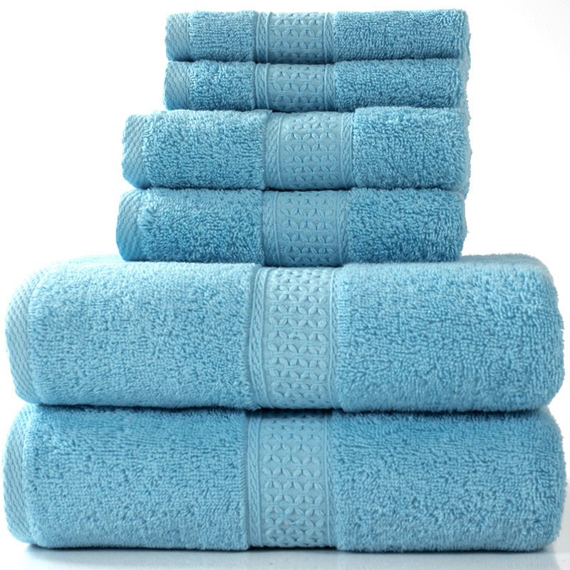 Pure Cotton 6-Piece Towel Set | Bath, Hand & Face Cloths