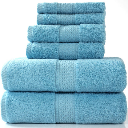 Pure Cotton 6-Piece Towel Set | Bath, Hand & Face Cloths