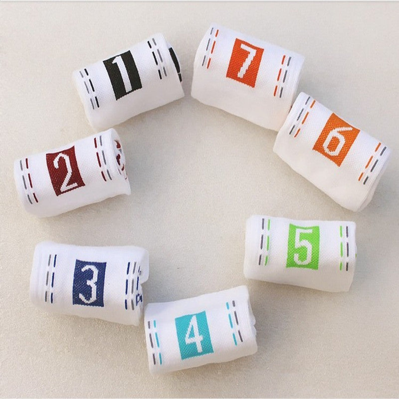 Men's Seven-Day Digital Print Cotton Socks | Week Set