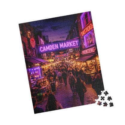 Camden Market Neon Night Jigsaw Puzzle – 110, 252, 520 & 1014 Pieces