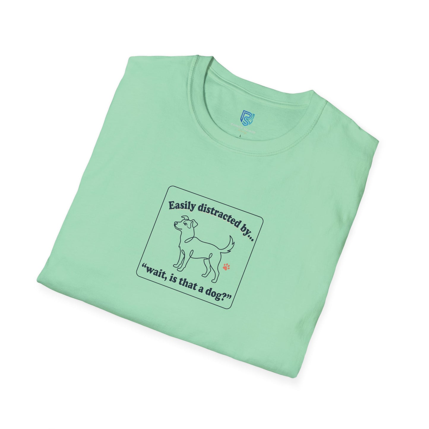 'Easily Distracted By…wait, is that a dog?' Cartoon Dog Graphic Tee