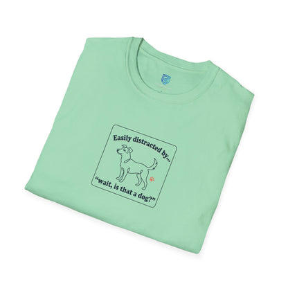 'Easily Distracted By…wait, is that a dog?' Cartoon Dog Graphic Tee